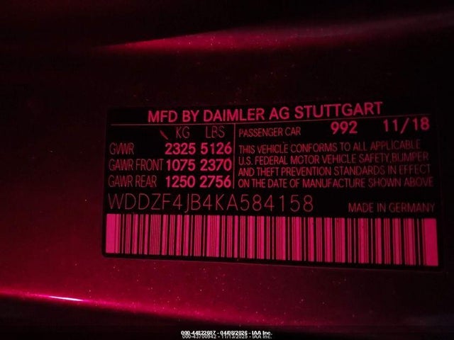 2019 MERCEDES-BENZ E 300 WDDZF4JB4KA584158 Photo 8