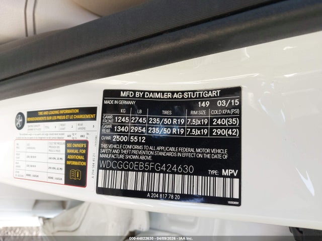 2015 MERCEDES-BENZ GLK 250 BLUETEC WDCGG0EB5FG424630 Photo 8