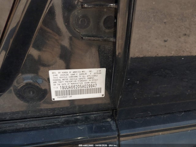 Продаж на аукціоні авто 2005 Acura Tl, vin: 19UUA66205A029947, номер лоту: 44822665