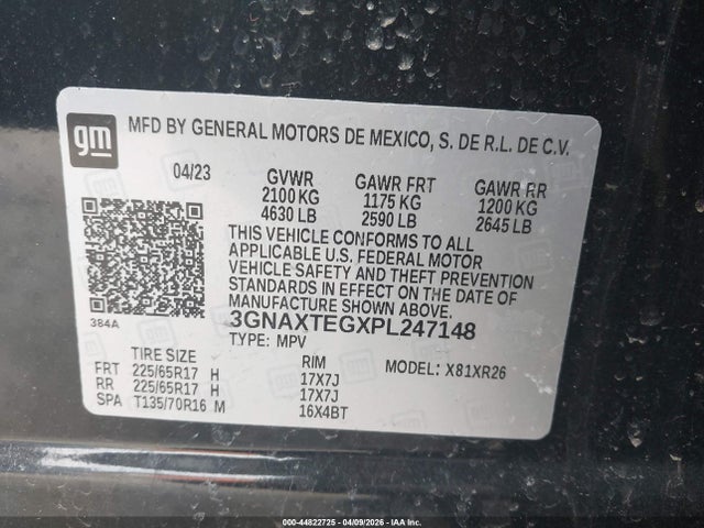 Chevrolet Equinox Awd 2fl 2023 3GNAXTEGXPL247148 Image 9