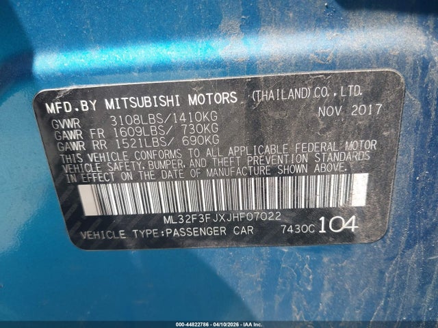 2018 MITSUBISHI MIRAGE G4 ML32F3FJXJHF07022 Photo 8
