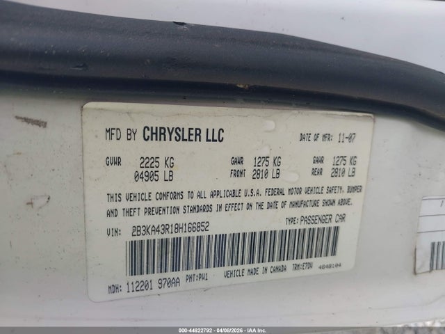Продаж на аукціоні авто 2008 Dodge Charger, vin: 2B3KA43R18H166852, номер лоту: 44822792
