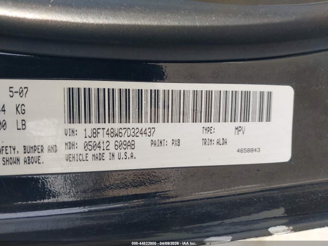 Aukcja sprzedaży 2007 Jeep Patriot Limited, vin: 1J8FT48W67D324437, numer aukcji: 44822900