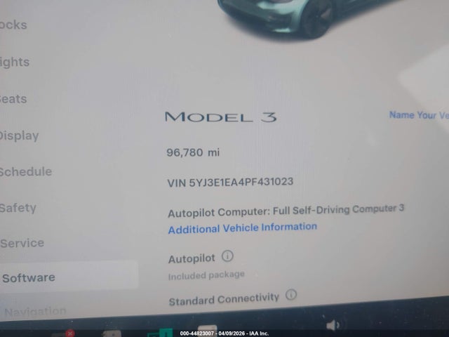 Aukcja sprzedaży 2023 Tesla Model 3 Rear-wheel Drive, vin: 5YJ3E1EA4PF431023, numer aukcji: 44823007
