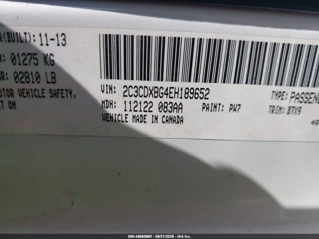 Продажа на аукционе авто 2014 Dodge Charger Se, vin: 2C3CDXBG4EH189652, номер лота: 44823067