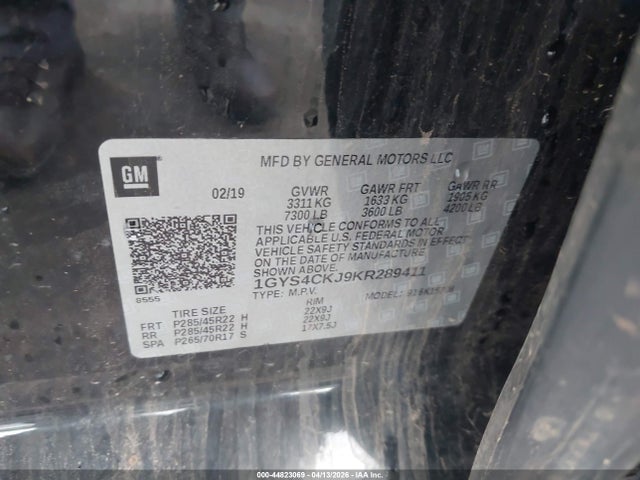 Продажа на аукционе авто 2019 Cadillac Escalade Premium Luxury, vin: 1GYS4CKJ9KR289411, номер лота: 44823069