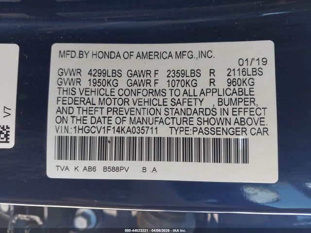 1HGCV1F14KA035711 Honda ACCORD LX