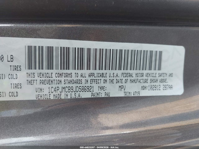 Продаж на аукціоні авто 2018 Jeep Cherokee Latitude Tech Connect 4x4, vin: 1C4PJMCB9JD586921, номер лоту: 44823257