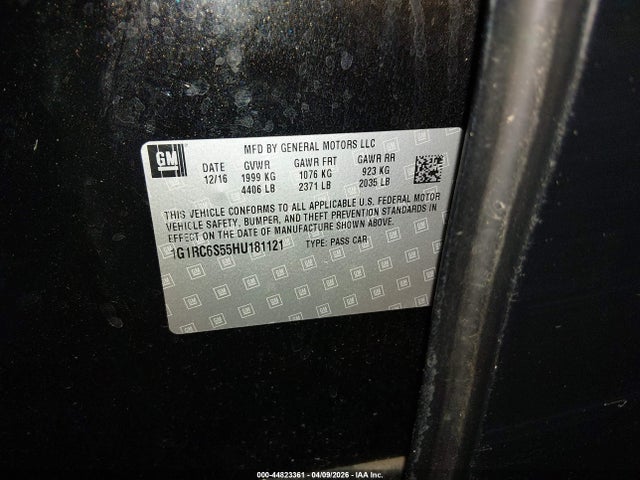 1G1RC6S55HU181121 Chevrolet VOLT LT