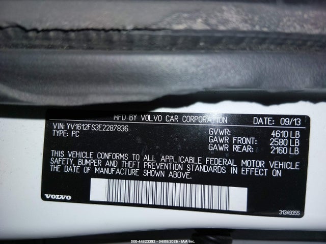 YV1612FS3E2287836 Volvo S60 T5/t5 Platinum/t5 Premier/t5 Premier Plus