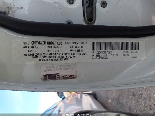 2013 Dodge Dart Limited მანქანა იყიდება აუქციონზე, vin: 1C3CDFCHXDD155258, აუქციონის ნომერი: 44823402