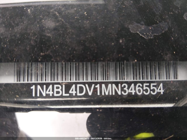 Aukcja sprzedaży 2021 Nissan Altima Sv Fwd, vin: 1N4BL4DV1MN346554, numer aukcji: 44823472