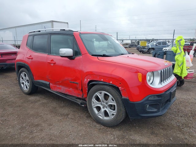 2018 Jeep Renegade Limited Fwd მანქანა იყიდება აუქციონზე, vin: ZACCJADB1JPH49705, აუქციონის ნომერი: 44823480