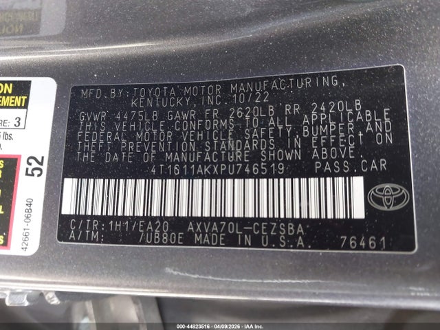 Toyota CAMRY SE 2023 4T1G11AKXPU746519 Image 9