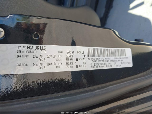 Aukcja sprzedaży 2019 Dodge Grand Caravan Gt, vin: 2C4RDGEG1KR534109, numer aukcji: 44823752