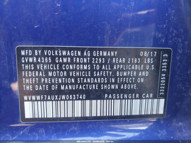 2018 VOLKSWAGEN GOLF R WVWWF7AUXJW063740 Photo 8