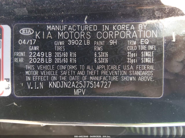 Aukcja sprzedaży 2018 Kia Soul, vin: KNDJN2A25J7514727, numer aukcji: 44823849