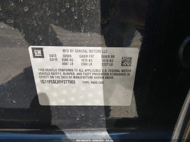 Aukcja sprzedaży 2015 Chevrolet Malibu 1lz, vin: 1G11F5SLXFF277969, numer aukcji: 44823878