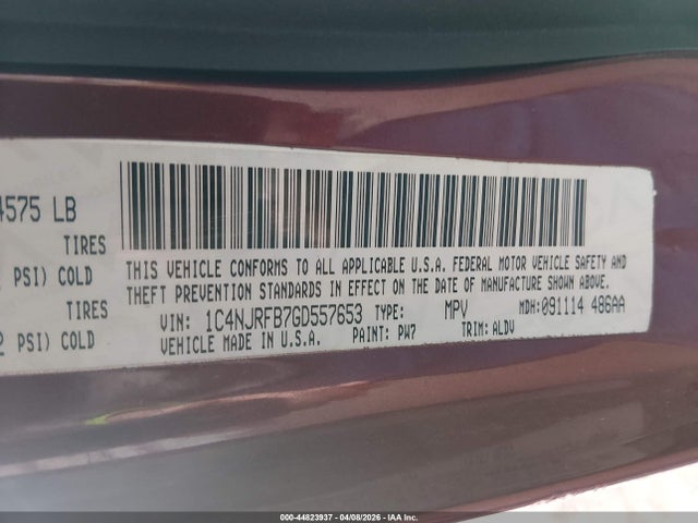 1C4NJRBB0GD685920 Jeep Patriot Sport