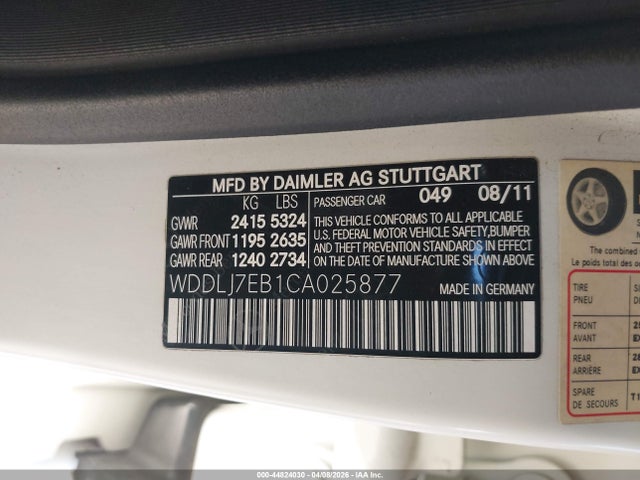 Aukcja sprzedaży 2012 Mercedes-benz Cl63amg, vin: WDDLJ7EB1CA025877, numer aukcji: 44824030