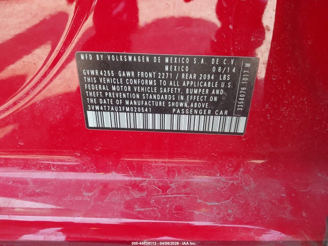 Aukcja sprzedaży 2015 Volkswagen Golf Gti 2.0t S 4-door, vin: 3VW4T7AU3FM020541, numer aukcji: 44824113