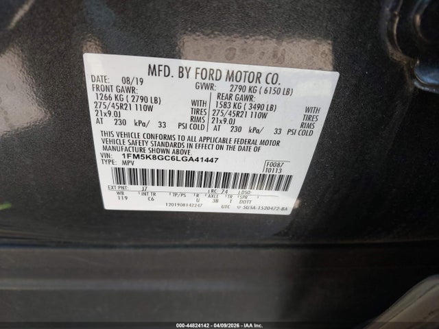 1FM5K8GC6LGA41447 Ford Explorer St