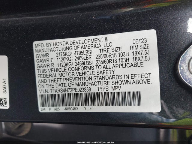 Honda Cr-v Ex-l Awd 2023 7FARS4H72PE023838 Image 9