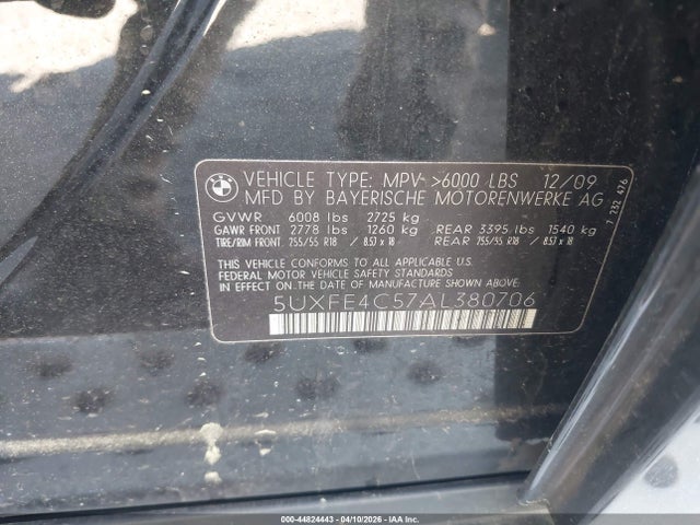2010 BMW X5 5UXFE4C57AL380706 Photo 8