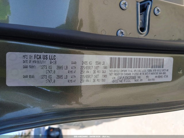 Aukcja sprzedaży 2019 Jeep Cherokee Latitude Plus 4x4, vin: 1C4PJMLB3KD253826, numer aukcji: 44824460