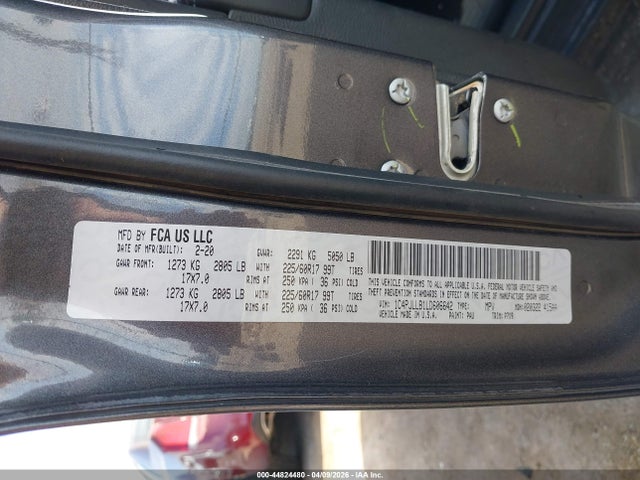2020 Jeep Cherokee Latitude Plus Fwd მანქანა იყიდება აუქციონზე, vin: 1C4PJLLB1LD606642, აუქციონის ნომერი: 44824480
