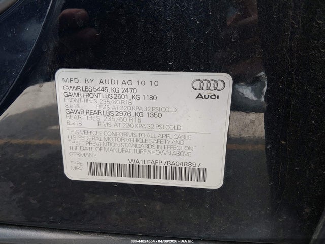 2011 AUDI Q5 WA1LFAFP7BA048897 Photo 8