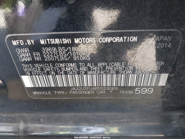 2014 MITSUBISHI LANCER JA32U2FU4EU023069 Photo 8