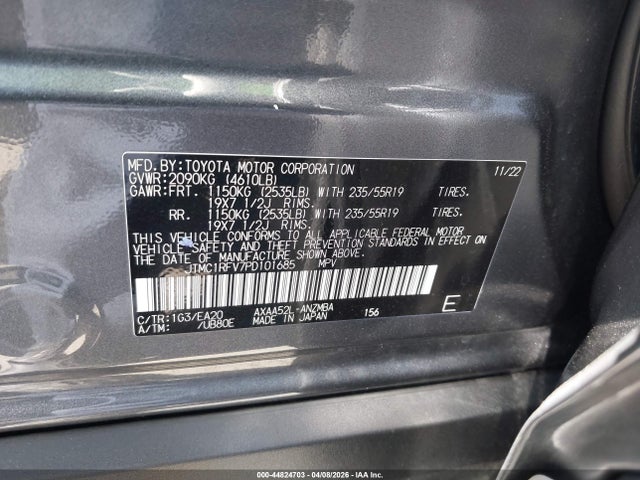 JTMC1RFV7PD101685 Toyota Rav4 Xle Premium