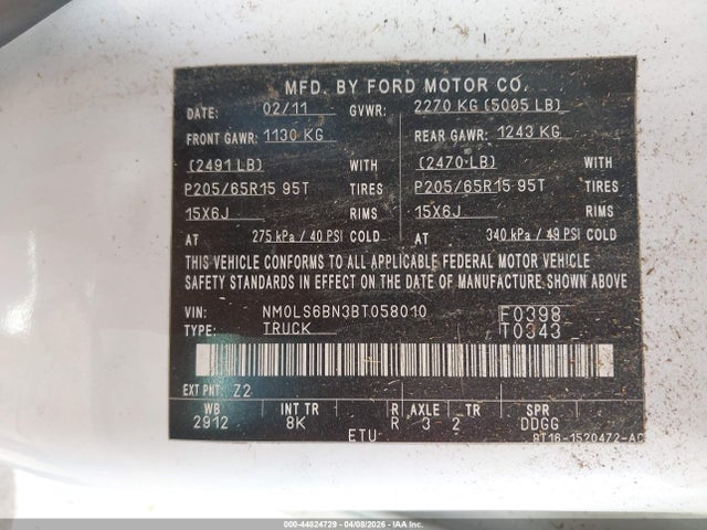 2011 FORD TRANSIT CONNECT NM0LS6BN3BT058010 Photo 8