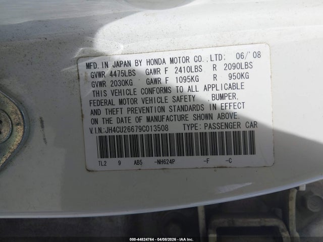 Продаж на аукціоні авто 2009 Acura Tsx, vin: JH4CU26679C013508, номер лоту: 44824764