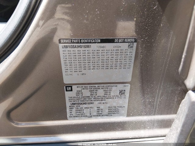 Aukcja sprzedaży 2017 Buick Envision Essence, vin: LRBFXDSA3HD192861, numer aukcji: 44824814