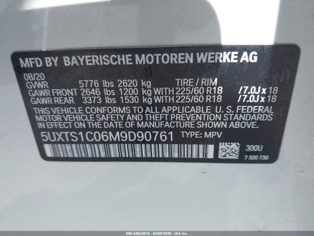 Продажа на аукционе авто 2021 Bmw X3 Phev Xdrive30e, vin: 5UXTS1C06M9D90761, номер лота: 44824815