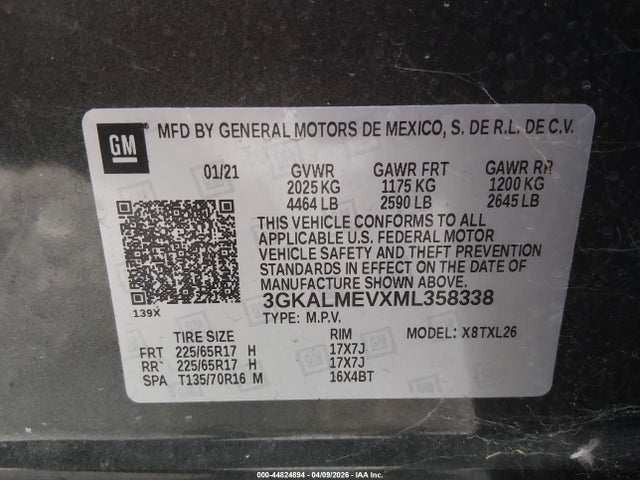GMC Terrain Fwd Sle 2021 3GKALMEVXML358338 Image 9
