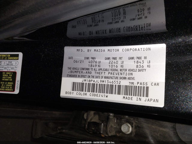 Mazda Mazda3 2.5 S 2021 JM1BPAJL9M1346552 Image 9