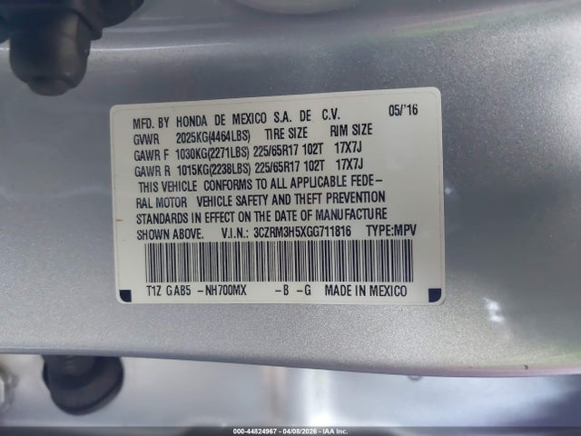 Honda CR-V EX 2016 3CZRM3H5XGG711816 Image 9