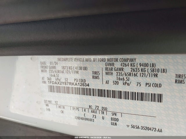 Ford Transit-350 Passenger Van Xlt 2024 1FDAX2Y87RKA12634 Image 9