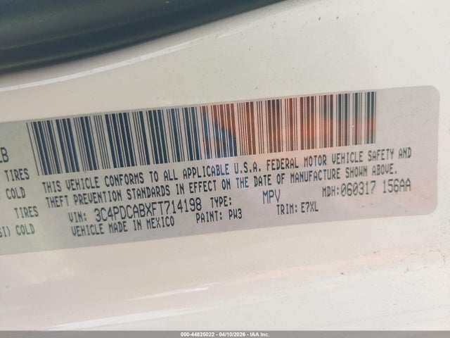 Продажа на аукционе авто 2015 Dodge Journey Se, vin: 3C4PDCABXFT714198, номер лота: 44825022