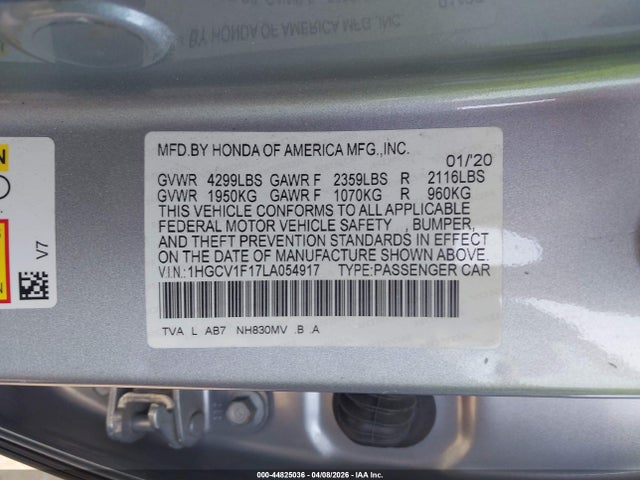 1HGCV1F17LA054917 Honda ACCORD LX