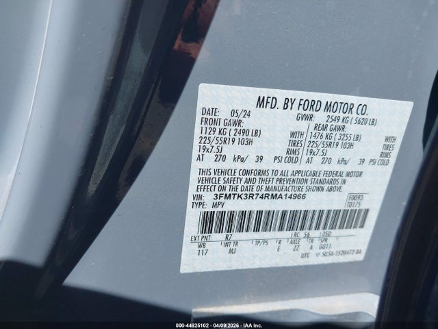3FMTK3R74RMA14966 Ford Mustang Mach-e Premium