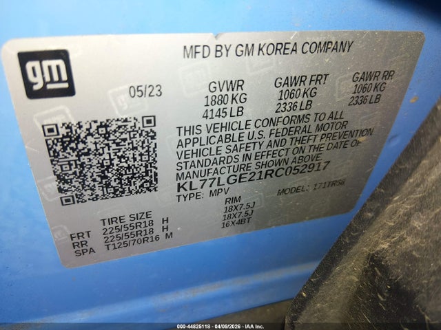 KL77LGE21RC052917 Chevrolet Trax Fwd 1rs