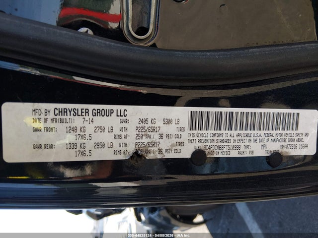 Dodge Journey American Value Pkg 2015 3C4PDCAB8FT510998 Image 9