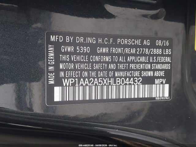 WP1AA2A5XHLB04432 Porsche Macan