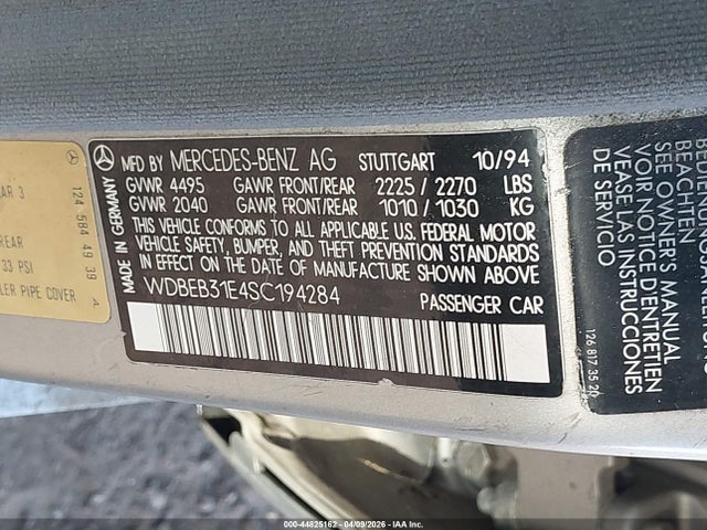 1995 MERCEDES-BENZ E WDBEB31E4SC194284 Photo 8