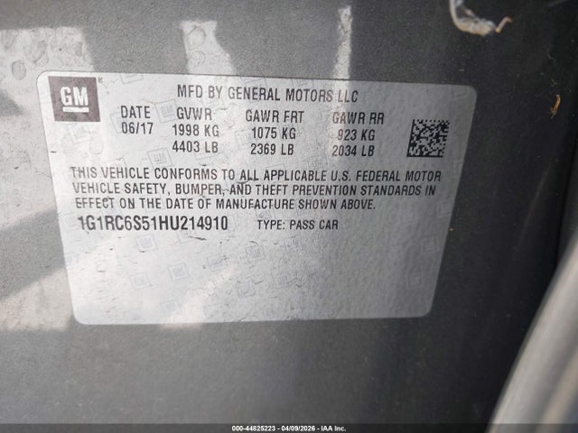 2017 CHEVROLET VOLT 1G1RC6S51HU214910 Photo 8