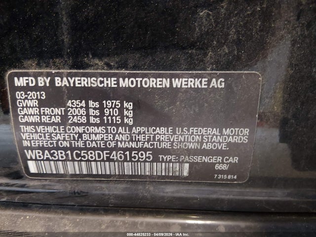 Продаж на аукціоні авто 2013 Bmw 320i, vin: WBA3B1C58DF461595, номер лоту: 44825233